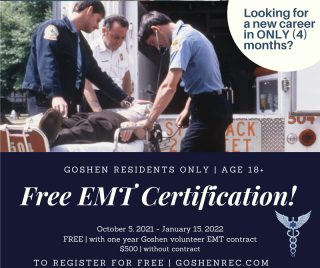 FREE to Goshen residents!! Become a member. Help your community