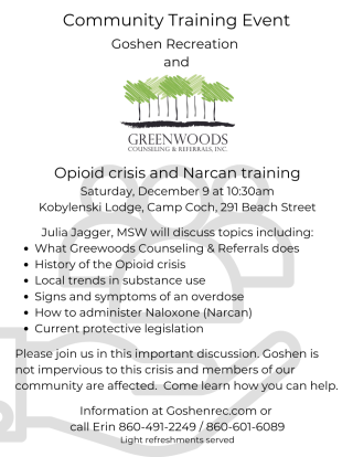 Opioid discussion and training