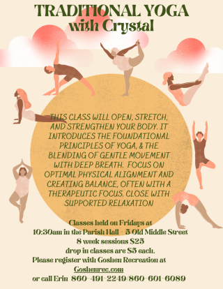 Traditional Yoga with Crystal - Drop-ins welcome