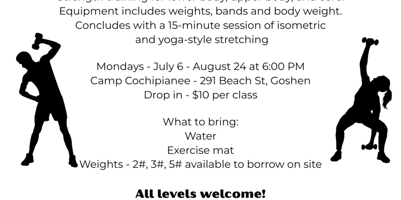 Fitness class with Carla - strength and stretch Fitness class with Carla - strength and stretch